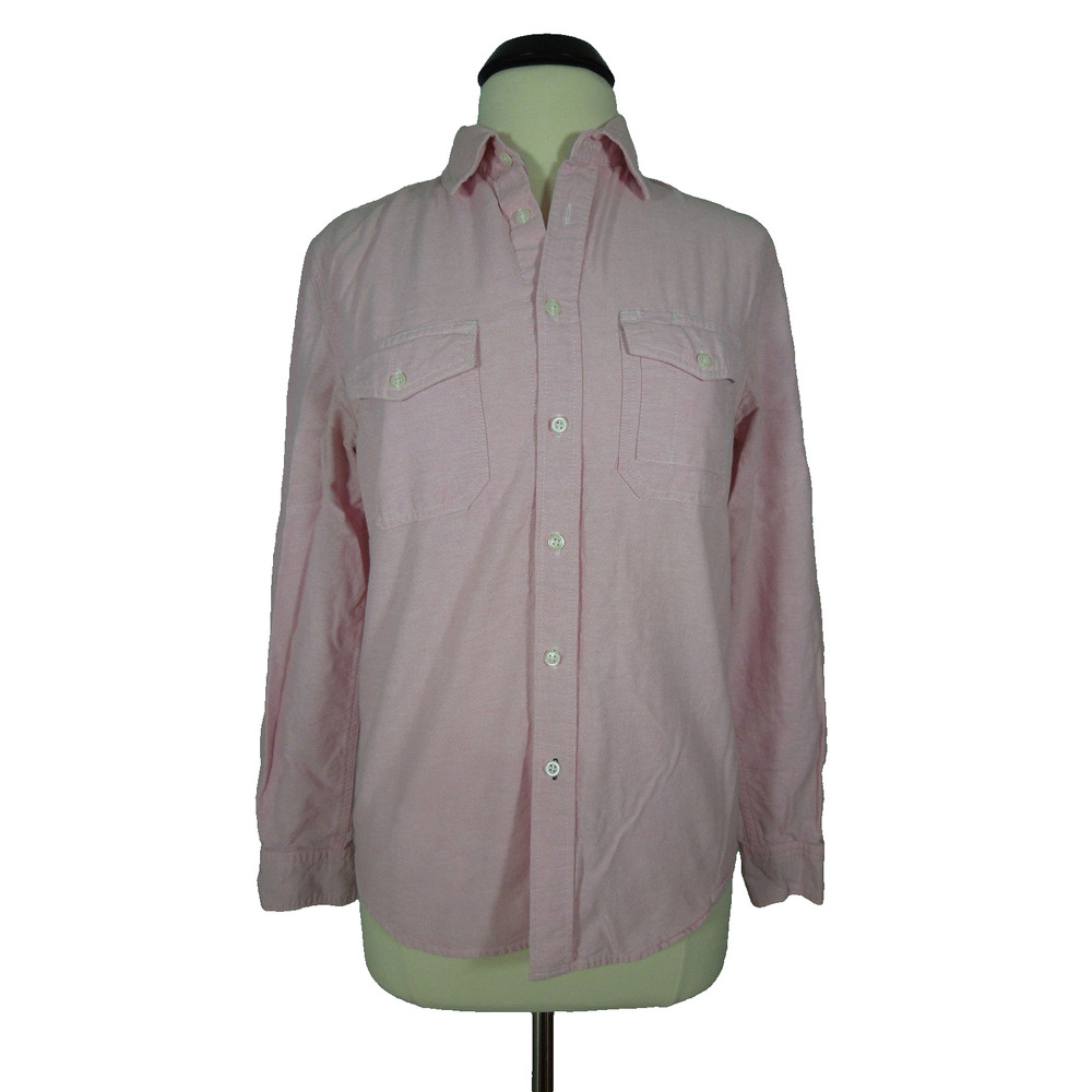 VINTAGE RED Shirt S SMALL Light Pink Button Down Collared Mens